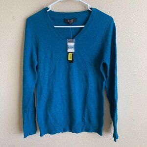 NWT Alex Marie-New with Tag Cashmere V-Neck Blue color Size M